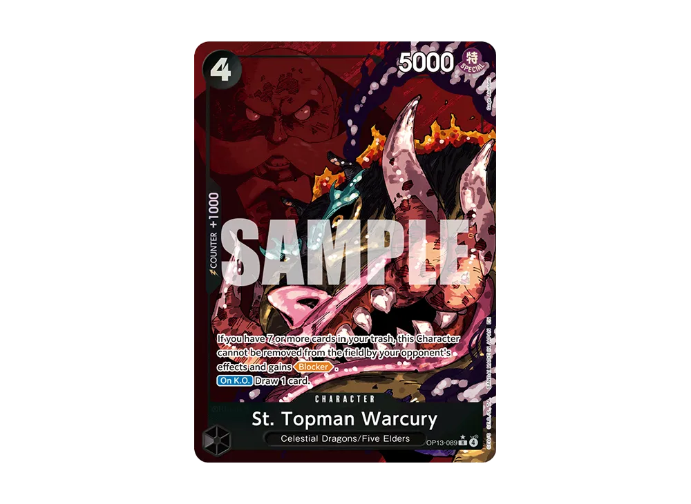 【Raw】 Saint Topman WarcuryR-P [OP13-089][English Version](Booster PackCARRYING ON HIS WILL)