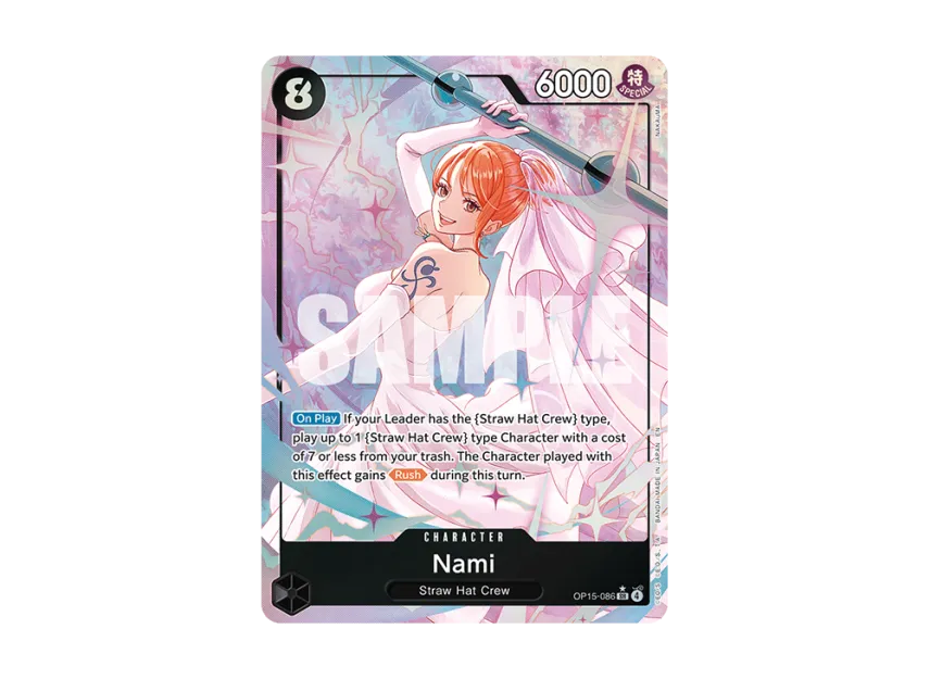【PSA10】 Nami SR0P [OP150086] (English Version) (Booster Pack "Adventure on the Island of the Gods")