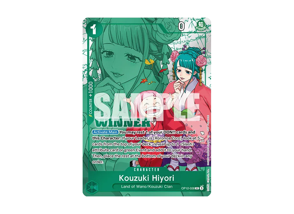 【Raw】 Kouzuki Hiyori R [OP12-028][English Version](Promotion Card "Winner Pack 2026 Vol.1