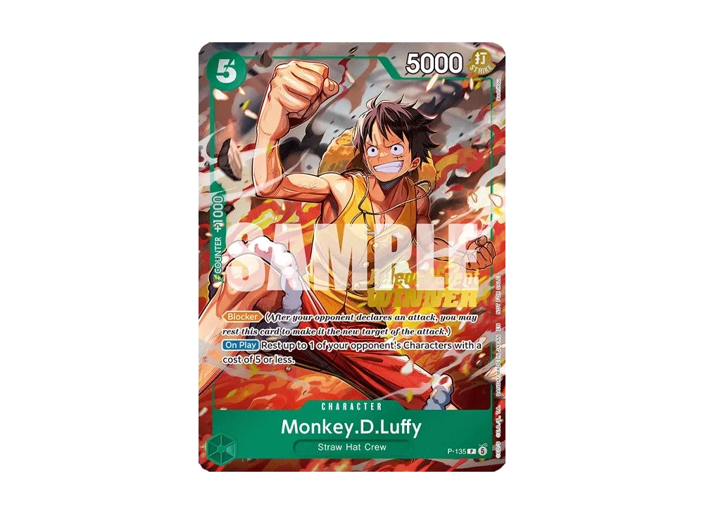 【Raw】 Monkey.D.Luffy P :Winner Prize [P-135][English Version](Promotion Card"OP-16 ReleaseEvent
