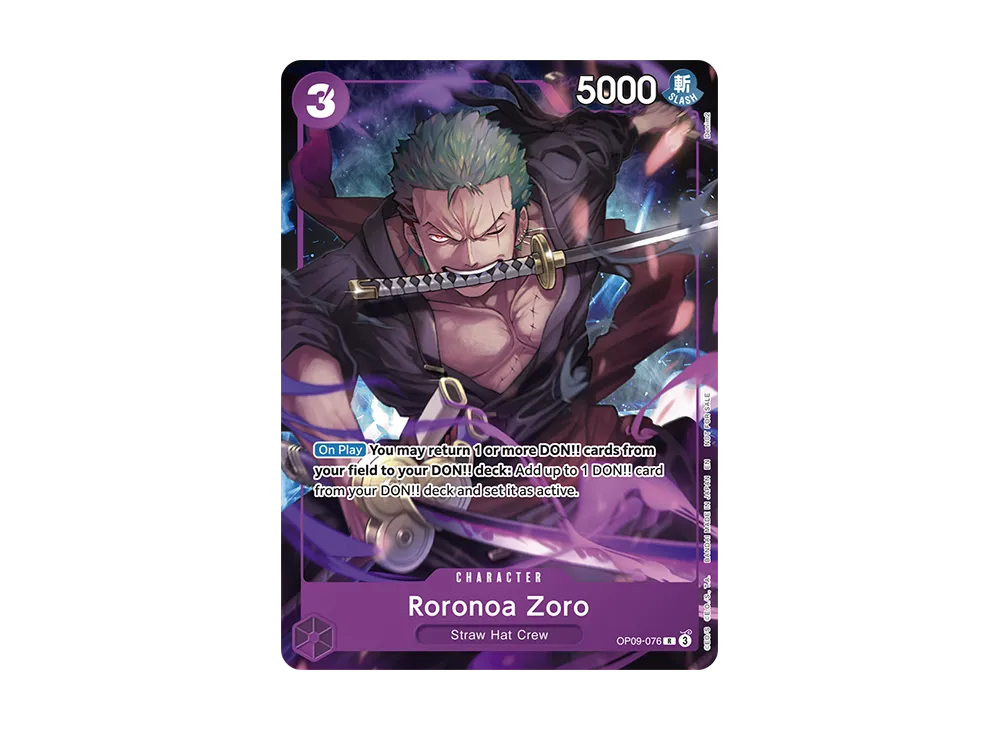 【Raw】 Roronoa Zoro R [OP09-076][English Version](Promotion Card"WelcomePack Vol. 2