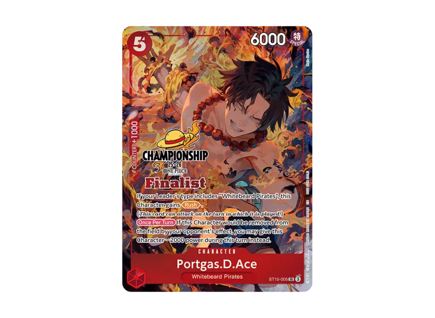【PSA10】 Portgas D. Ace SR [ST150005] (English Version) (Promotional Card "Championship 25026 Finalist Card Set 1")