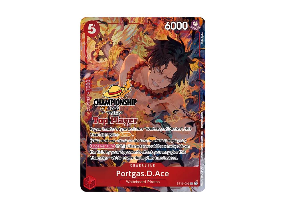 【PSA10】 Portgas.D.Ace SR [ST15-005] English Version (Promo Card "Championship 25-26 Top Player Pack")