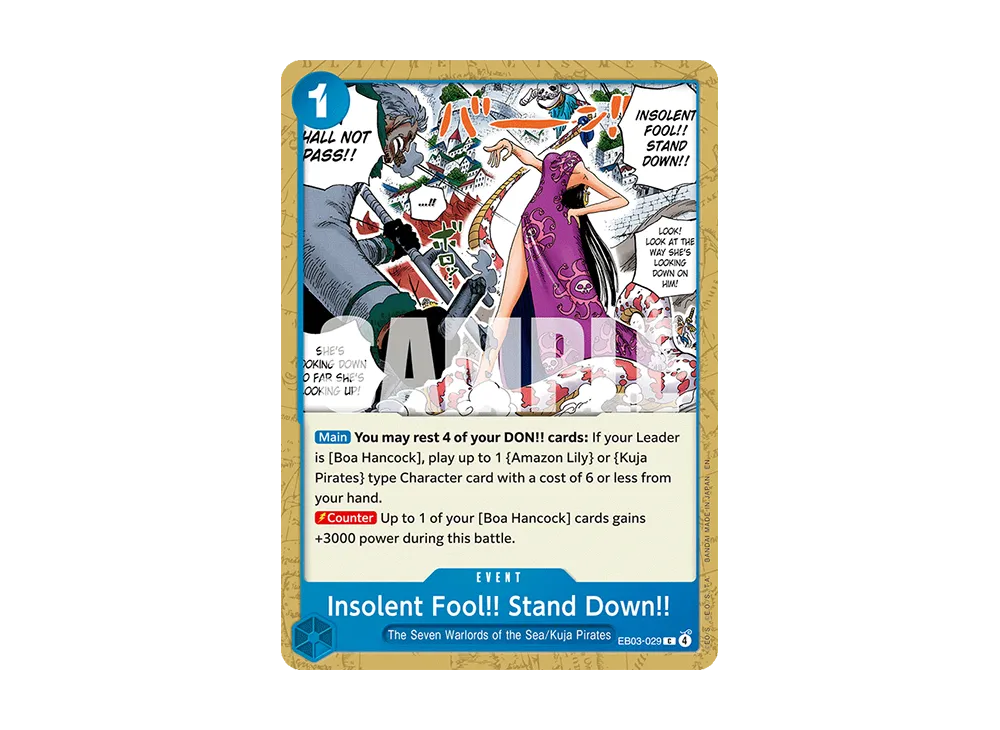 【Raw】 Insolent Fool‼Bow Down‼ C [EB03-029][English Version](Extra Booster"Heroines Edition