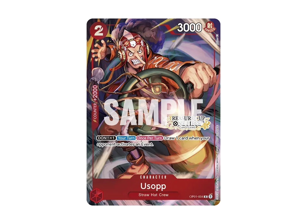 【Raw】 Usopp R-P [OP01-004][English Version](Promotion Card"TreasureCup