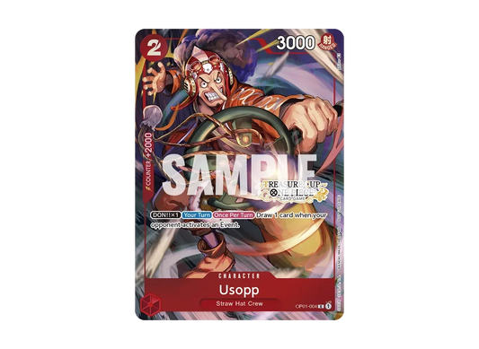 【Raw】 Usopp R-P [OP01-004][English Version](Promotion Card"TreasureCup