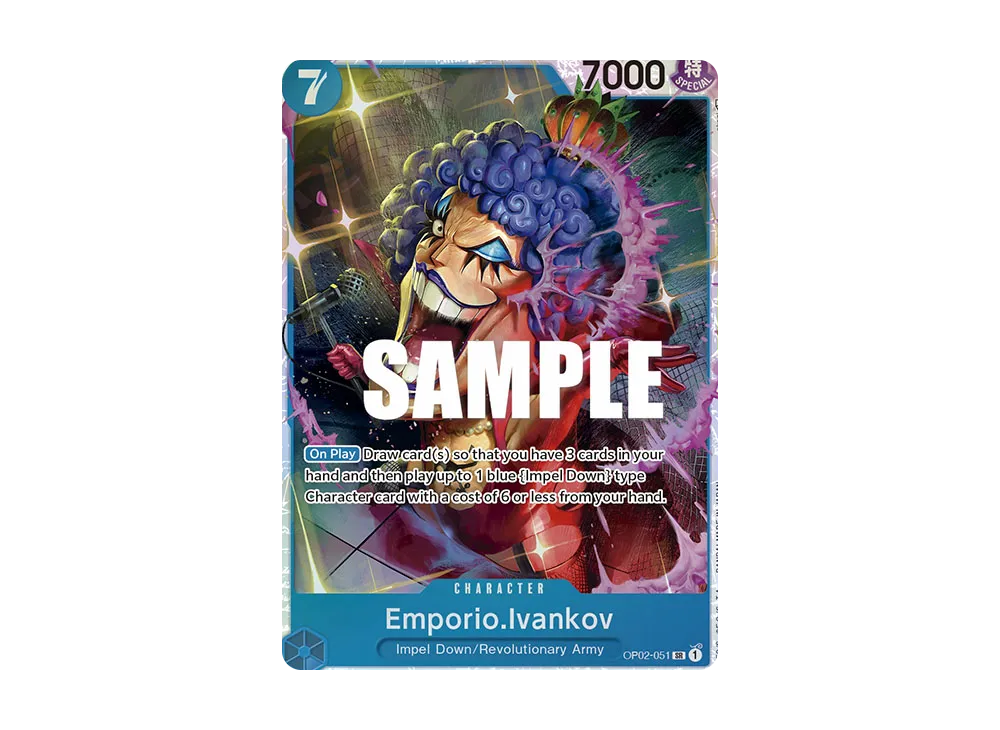 【Raw】 Emporio.Ivankov SR [OP02-051][English Version](Booster Pack"PARAMOUNT WAR