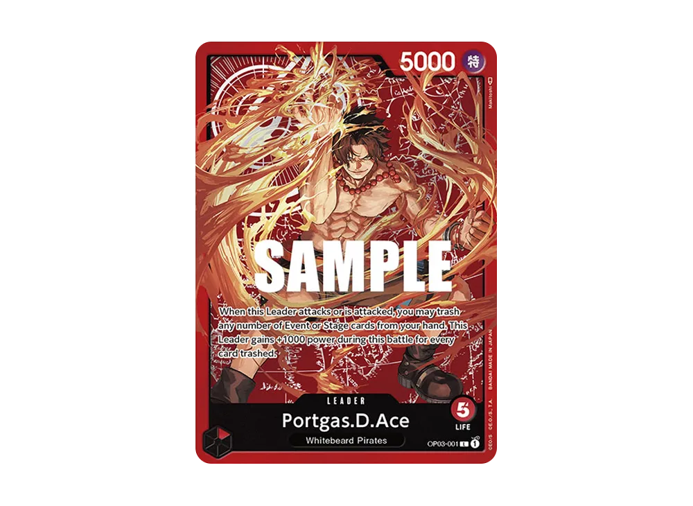 【PSA10】 Portgas.D.Ace L [OP03-001] English Version (Special Goods Set "Ace, Sabo & Luffy")