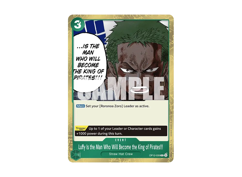 【Raw】 Luffy Is the Man Who Will Become the King of Pirates!!! R [OP12-039][English Version](Booster Pack"LEGACY OF THE MASTER