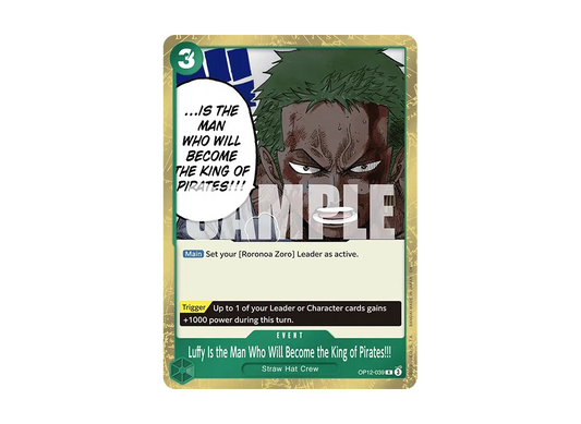 【Raw】 Luffy Is the Man Who Will Become the King of Pirates!!! R [OP12-039][English Version](Booster Pack"LEGACY OF THE MASTER