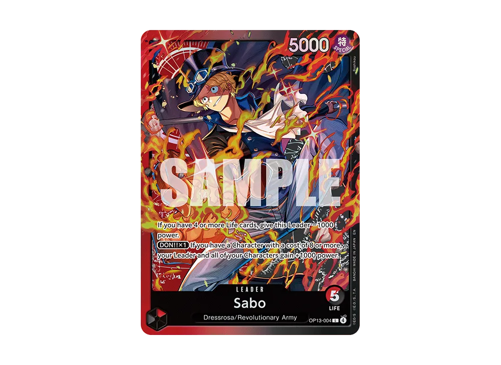 【Raw】 Sabo L [OP13-004][English Version](Starter Deck"RedBlack Sabo