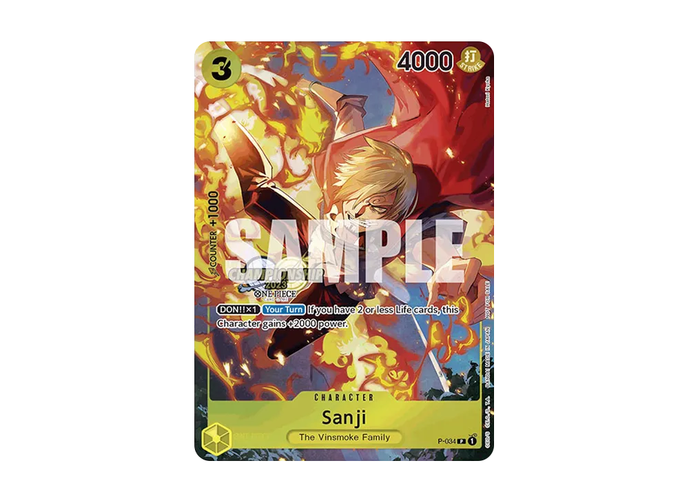 【PSA10】 Sanji P [P-034][English Version](Promo Card "Championship 2023 Event Pack Finalist Ver.