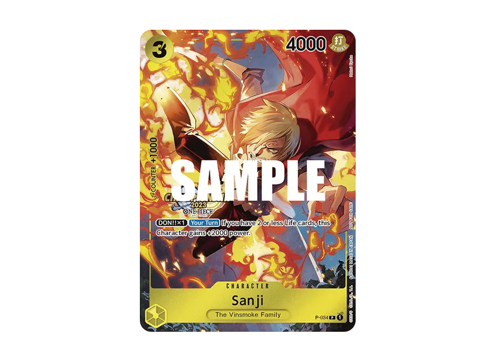 【PSA10】 Sanji P [P-034] English Version (Promo Card "Championship 2023 Event Pack ")