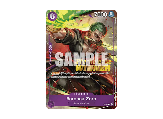 【Raw】 Roronoa Zoro P [P-045][English Version](Promotion Card"OP‐06 Pre-Release Tournament