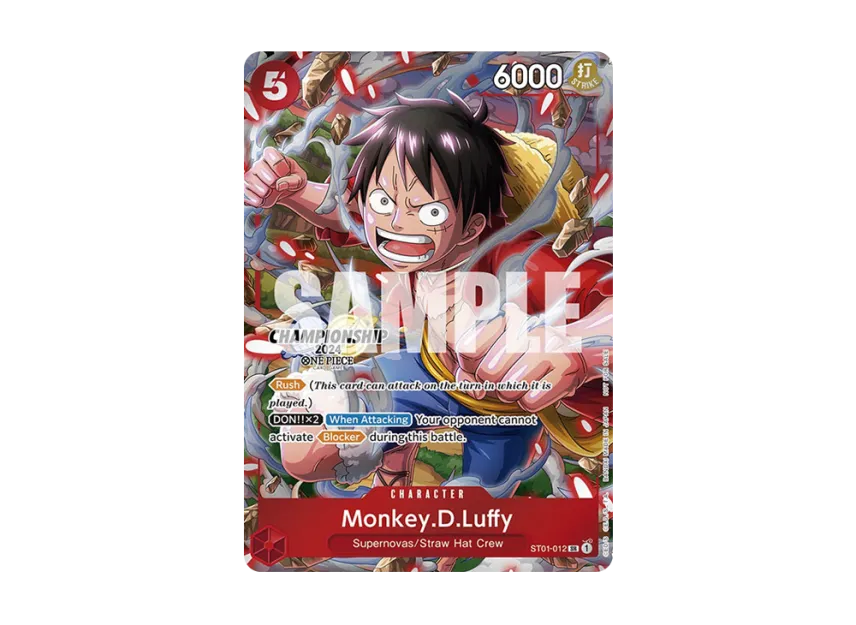 【PSA10】 Monkey D. Luffy SR [ST010012] (English Version) (Promotional Card "Championship 2024 Celebration Pack")