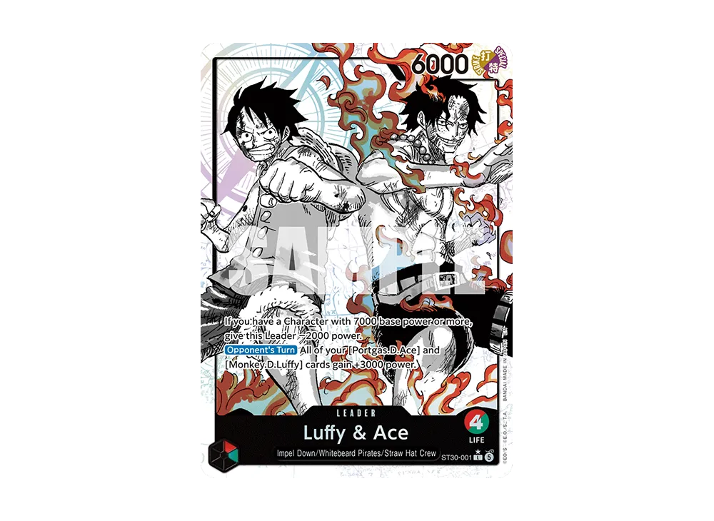 【Raw】 Luffy & Ace L-P [ST30-001][English Version](Starter DeckEX"Luffy & Ace