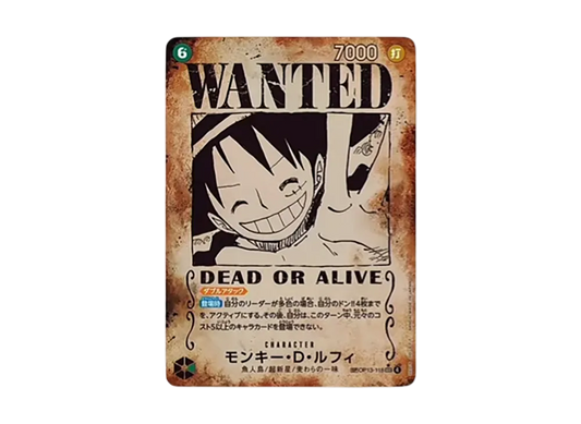 【Raw】 Monkey.D.Luffy:Wanted Poster SEC-SPC [OP13-118](Booster PackCARRYING ON HIS WILL)