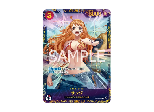 【PSA10】 Sanji SR: Championship Commemorative Item [OP100005] (Promotional Card "Flagship Battle")