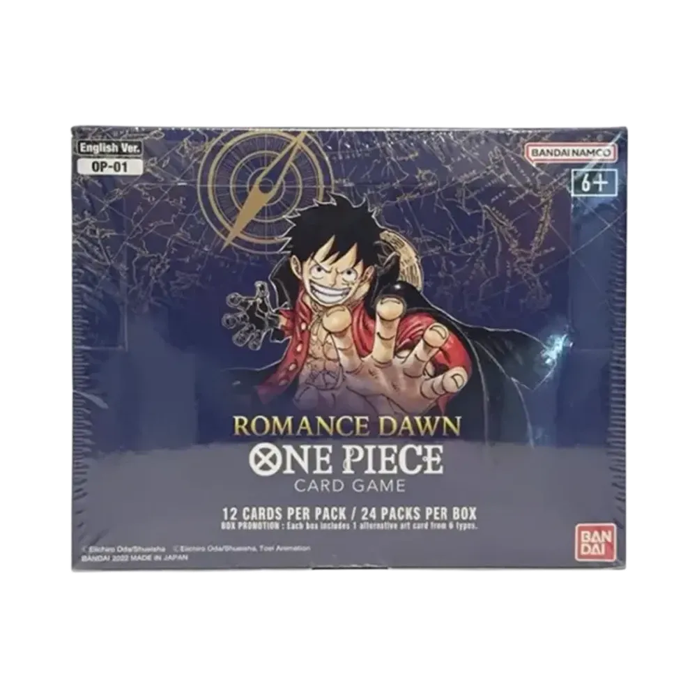 【OP-01】 ONE PIECE Card Game Boosterpack Romance Dawn Englische Version Reprint (Rechteckig) Box