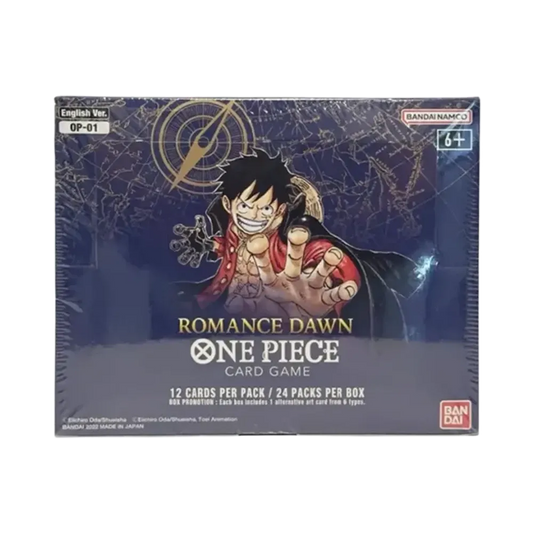 【OP-01】 ONE PIECE Card Game Boosterpack Romance Dawn Englische Version Reprint (Rechteckig) Box