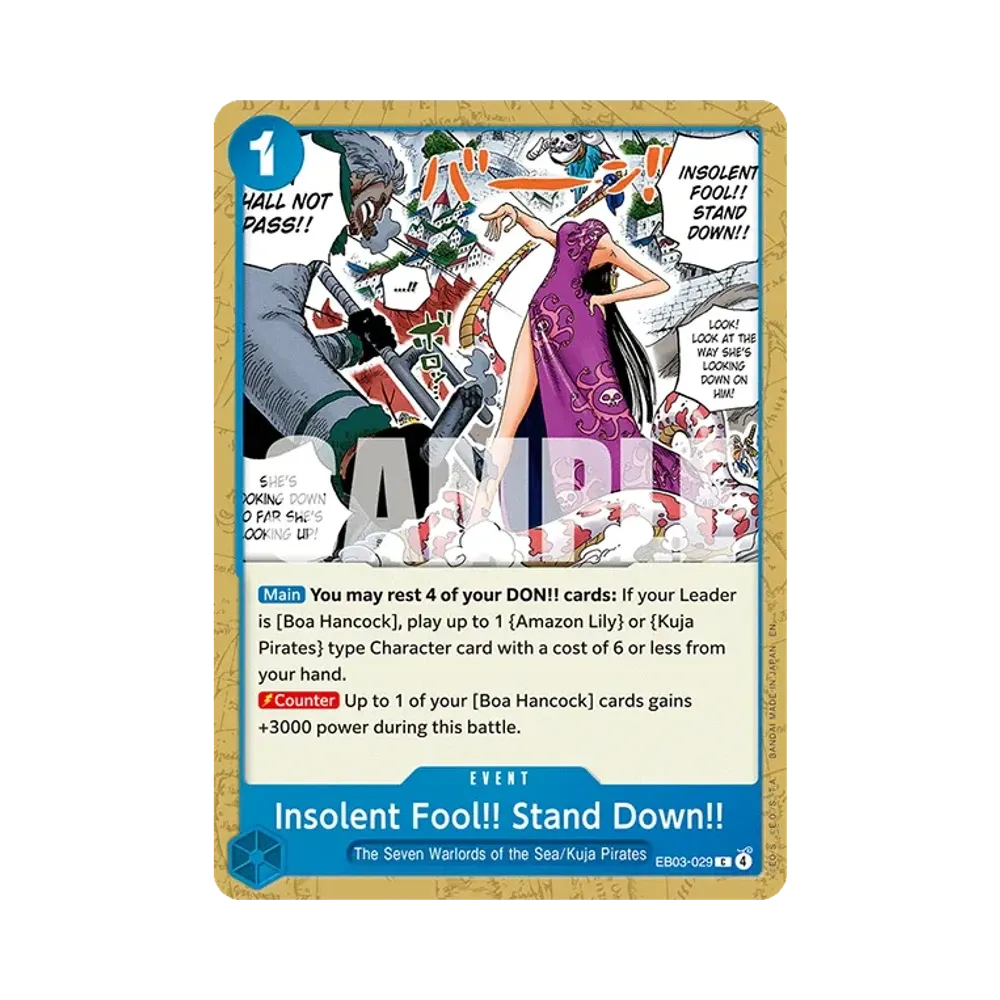 【Raw】 Insolent Fool!! Stand Down!! C [EB03-029][English Version](Extra Booster"Heroines Edition