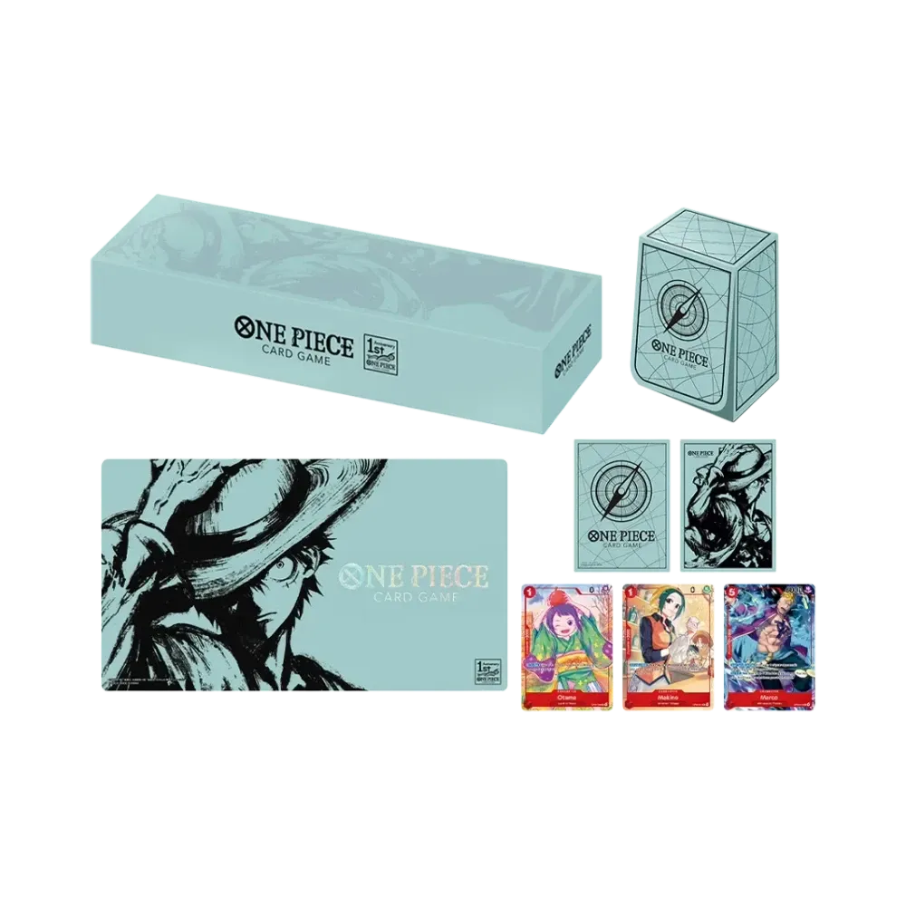【For pricing, please contact us via Instagram DM】 ONE PIECE Card Game Japanese Version 1st Anniversary Set (English Text)