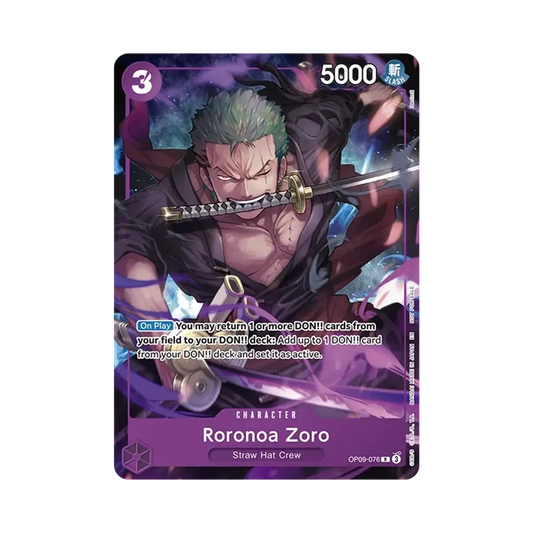 【Unberührt】 Roronoa Zoro R [OP09-076][Englische Version](Promokarte "Willkommenspaket Vol. 2