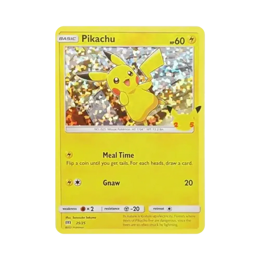 【Roh】 Pikachu:Holo [25/25][Englische Version](Schwert & Schild"McDonald's 25. Jubiläum