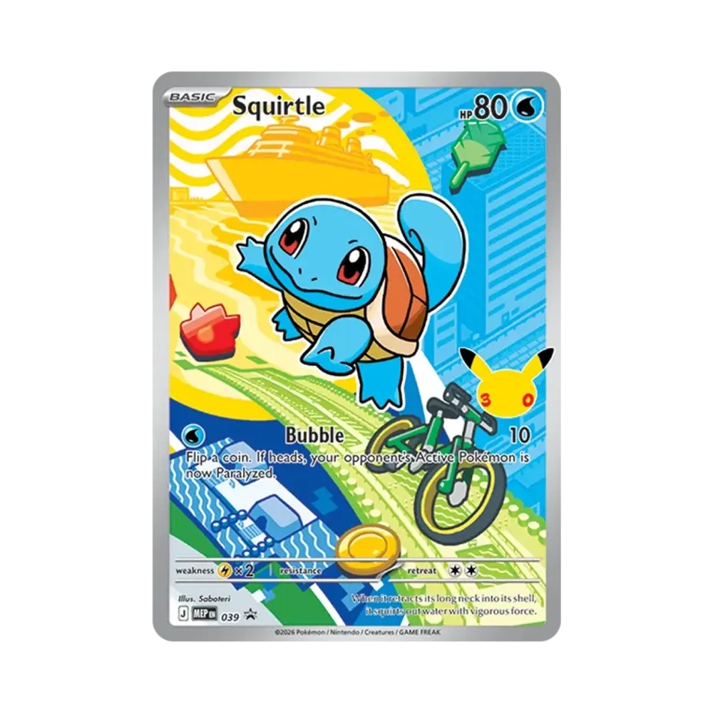 【Raw】 Squirtle P [MEP EN 039][Versione inglese](MEGA Evolution "Collezione illustrazioni dei primi partner" Serie 1