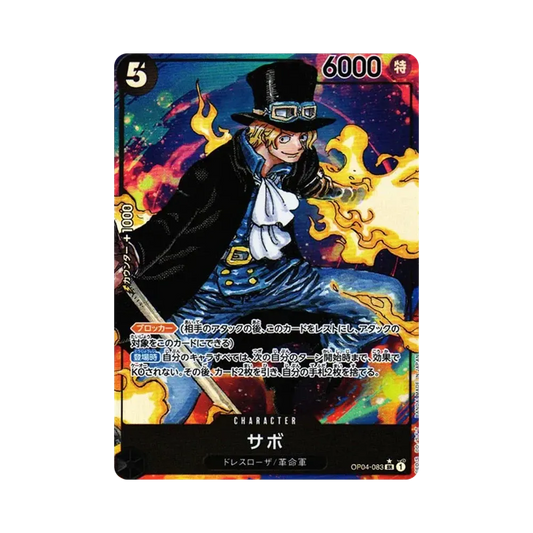 【PSA10】 Sabo SR0P [OP04-083] (Booster Pack OP004 "KINGDOMS OF INTRIGUE