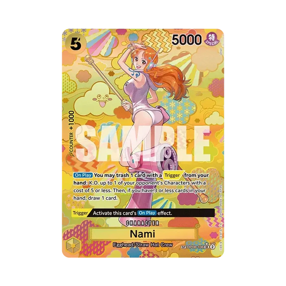 【PSA10】 Nami SR0SPC [OP08-106] Versione inglese (Booster Pack OP008 "TWO LEGENDS"