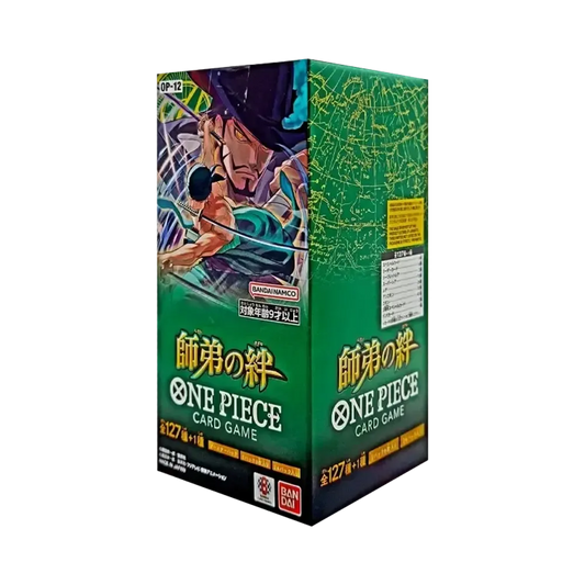 【OP-12】 ONE PIECE Card Game Boosterpack „Band zwischen Meister und Schüler“ – Box