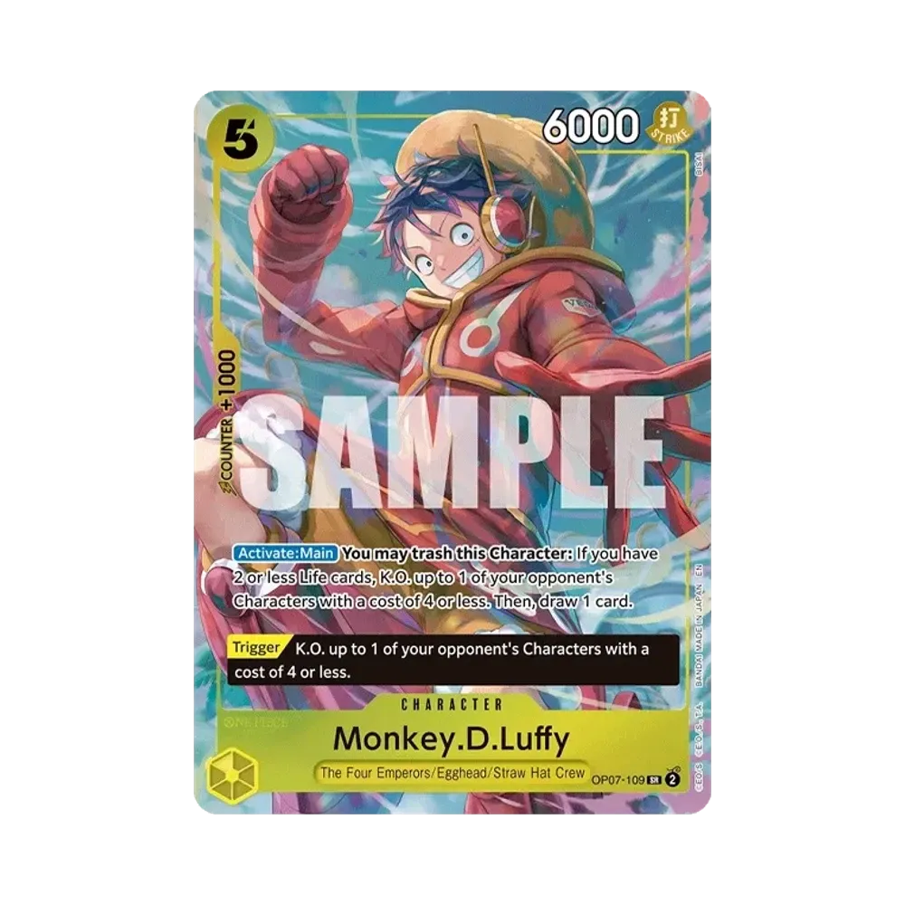 【PSA10】 Monkey.D.Luffy SR [OP07-109] Versione inglese ("Illustration Box Vol.3