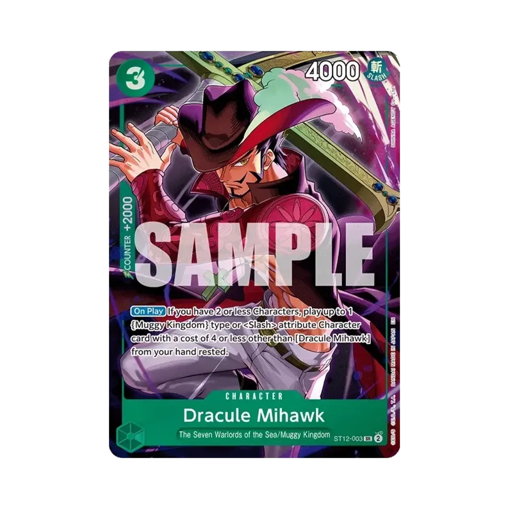 【PSA10】 Dracule Mihawk SR [ST12-003] English Version ("Illustration Box Vol.4