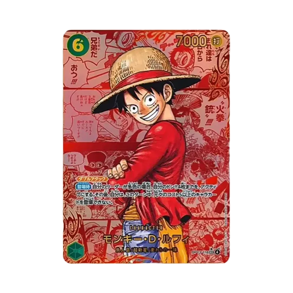 【Raw】 Monkey.D.Luffy SEC0RSP (Raro Manga Rosso) [OP13-118] (Booster Pack OP013 "PORTANDO AVANTI LA SUA VOLONTÀ"
