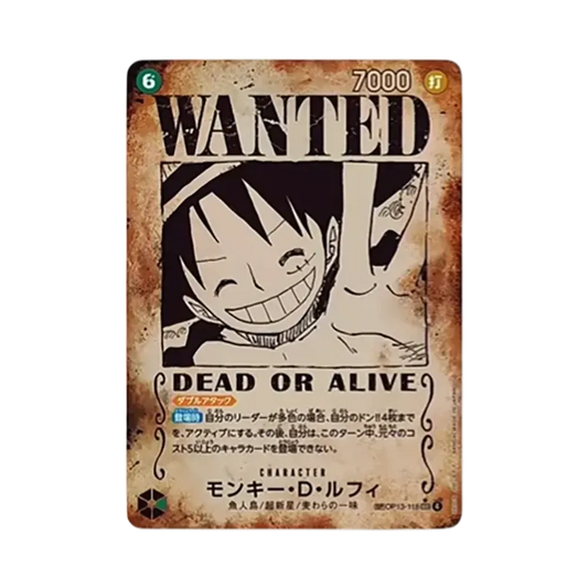 【Raw】 Monkey.D.Luffy SEC0SPC [OP13-118](Booster Pack OP013 "PORTANDO AVANTI LA SUA VOLONTÀ