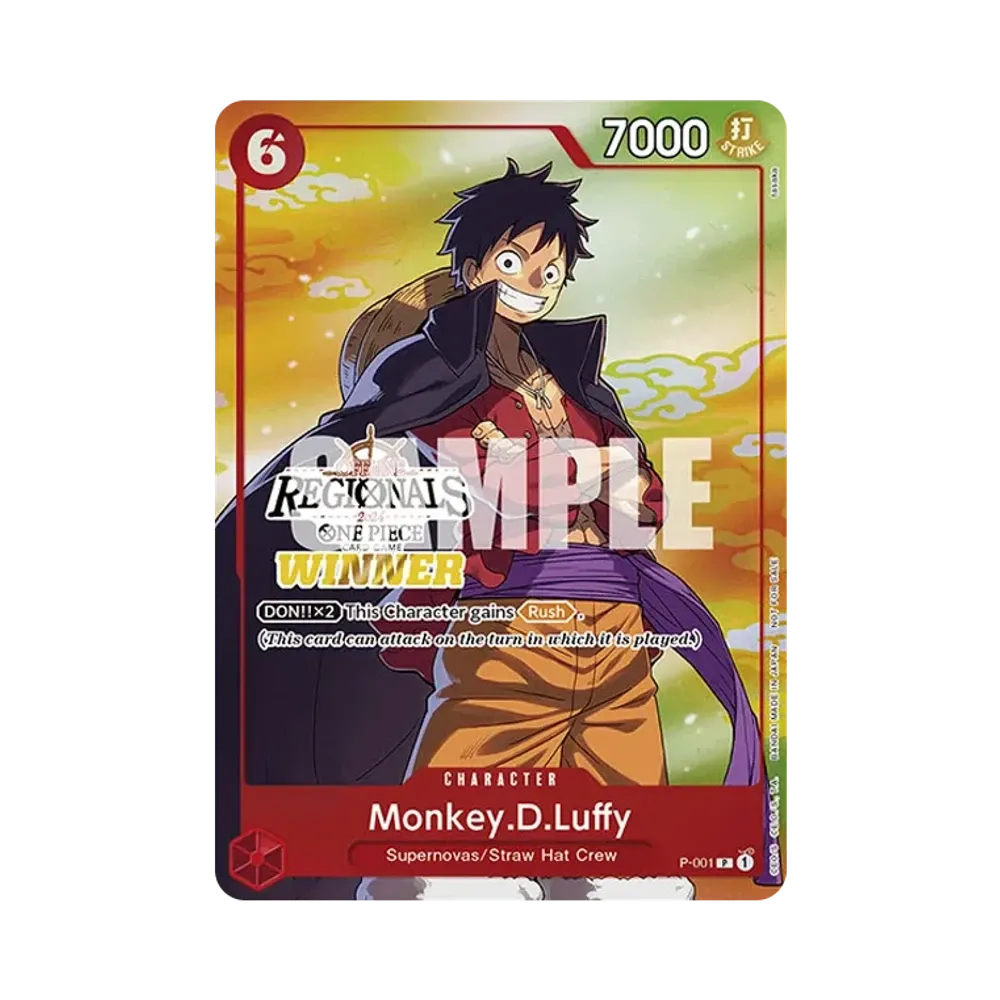 【PSA10】 Monkey.D.Luffy P [P-001][Versione inglese](Carta promozionale "Set di carte regionali dei campioni offline 2024 Vol.2