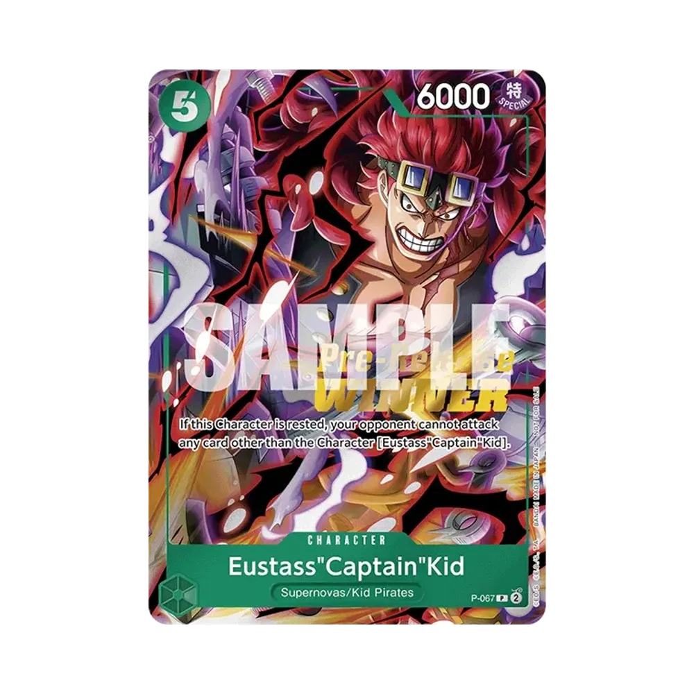 【Raw】 Eustass "Capitano" Kid: Vincitore P [P-067] (Versione inglese) (Carta promozionale "Torneo di pre-rilascio OP007")