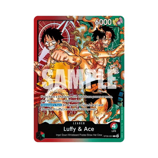 【PSA10】 Luffy & Ace L [ST30-001][Versione inglese](Starter Deck EX"Luffy & Ace