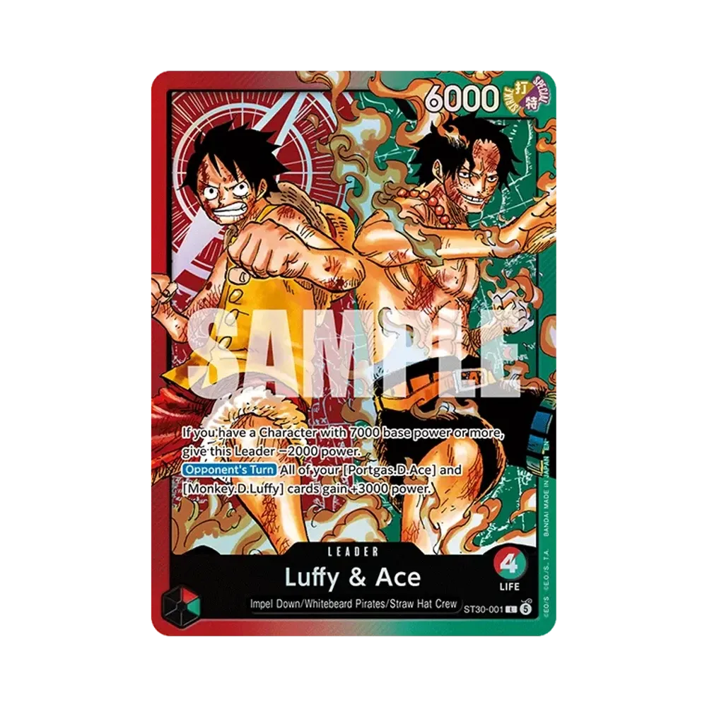 【Raw】 Luffy & Ace L [ST30-001][Versione inglese](Starter Deck EX"Luffy & Ace