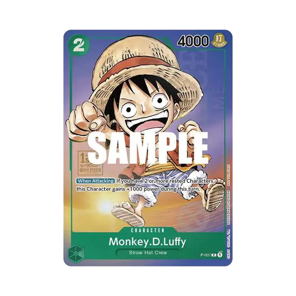 【PSA10】 Monkey.D.Luffy (Gold-Stamp) P [P-037] Englische Version (Promokarte „Teilnahmepreis beim 1. Jubiläums-Turnier“