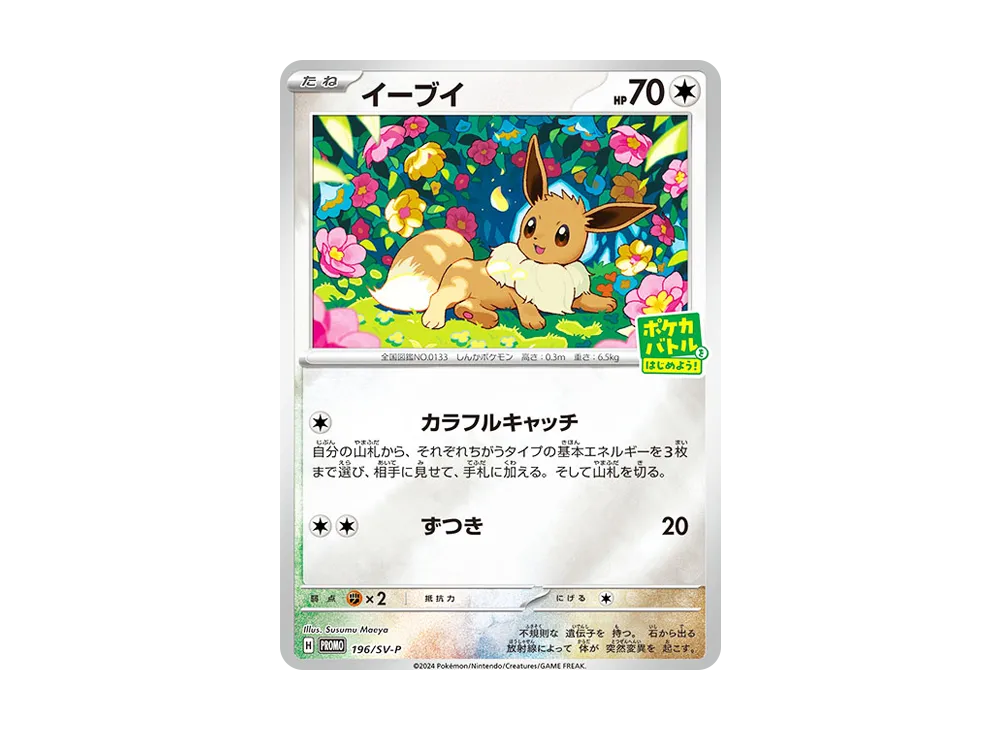 【Raw】 Eevee P [SV-P-SM 196](Promo Card Pack「Pokemon CardBattleLet's Begin！Campaign」)