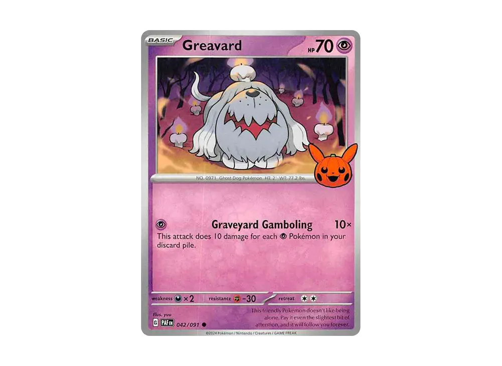 【Raw】 Greavard C [PAF EN 042/091][English Version](Scarlet & Violet"Trick or Trade 2024