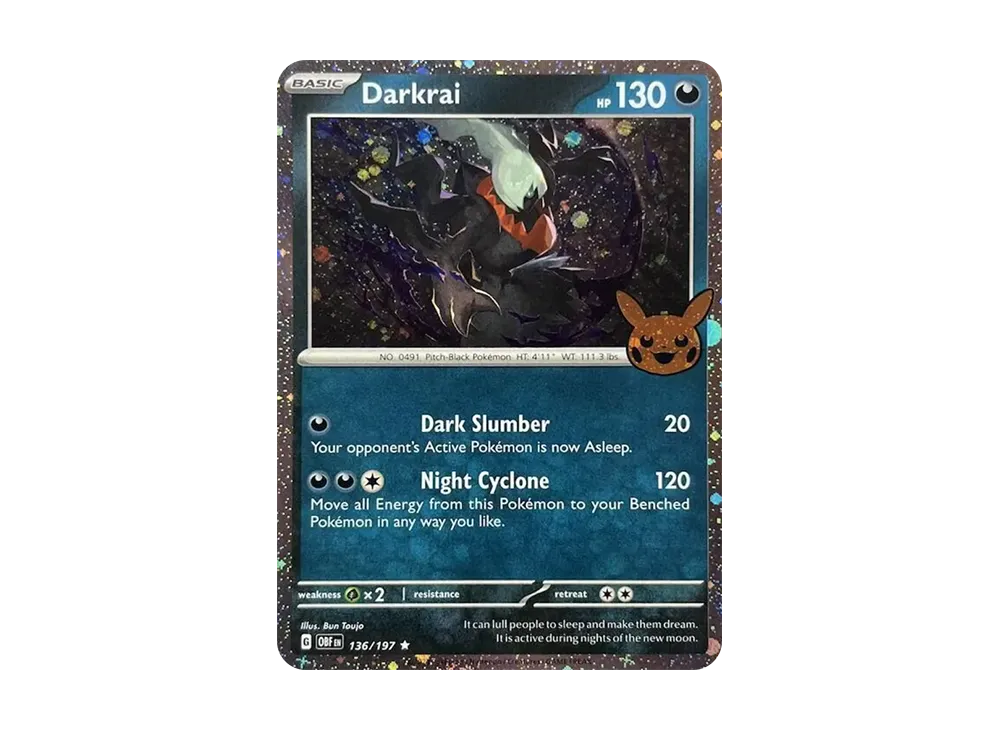 【Raw】 Darkrai R [OBF EN 136/197][English Version](Scarlet & Violet"Trick or Trade 2024