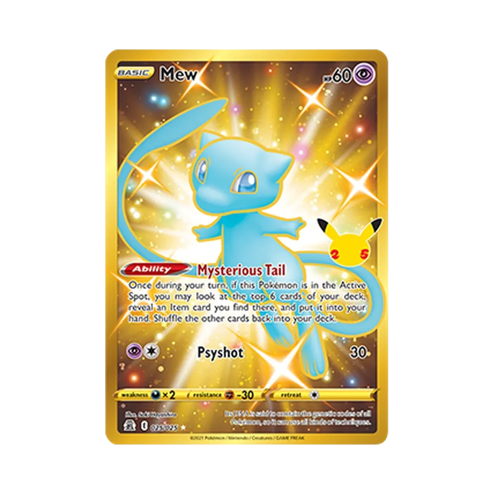 【PSA10】 Mew UR [025/025]【Englische Version】(Schwert & Schild "Celebrations")