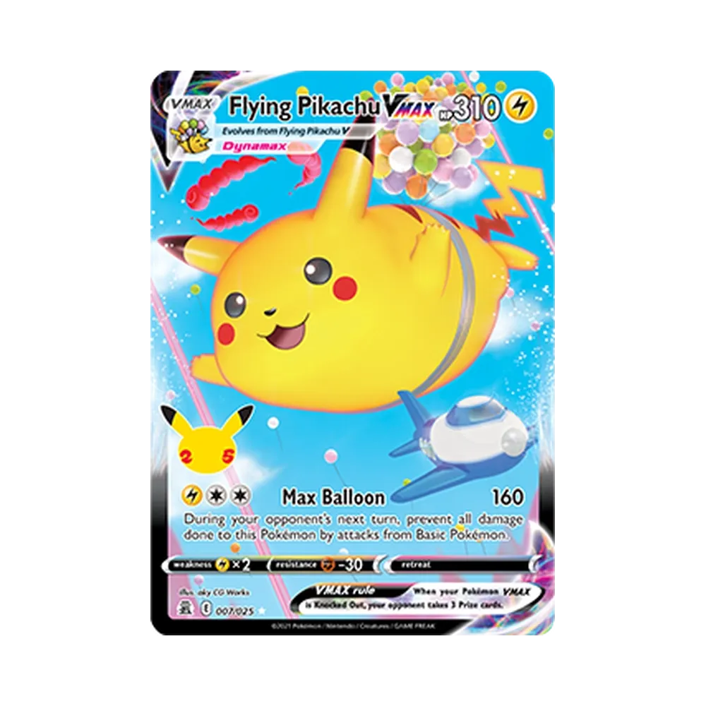 【PSA10】 Fliegendes Pikachu VMAX R:Holo [007/025]【Englische Version】(Schwert & Schild "Celebrations")
