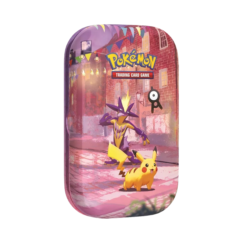 【30C0MT01】 Pokémon TCG: Mega Evolution (English Version) Mini Tin 30th CELEBRATION (Pikachu&Toxtricity)