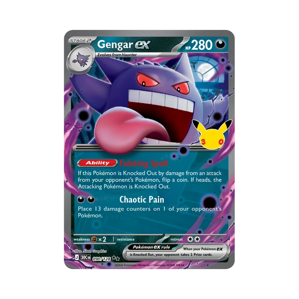【Raw】 Gengar ex RR [30C EN 090/128]【Versione inglese】(Elite Trainer Box"30th CELEBRATION