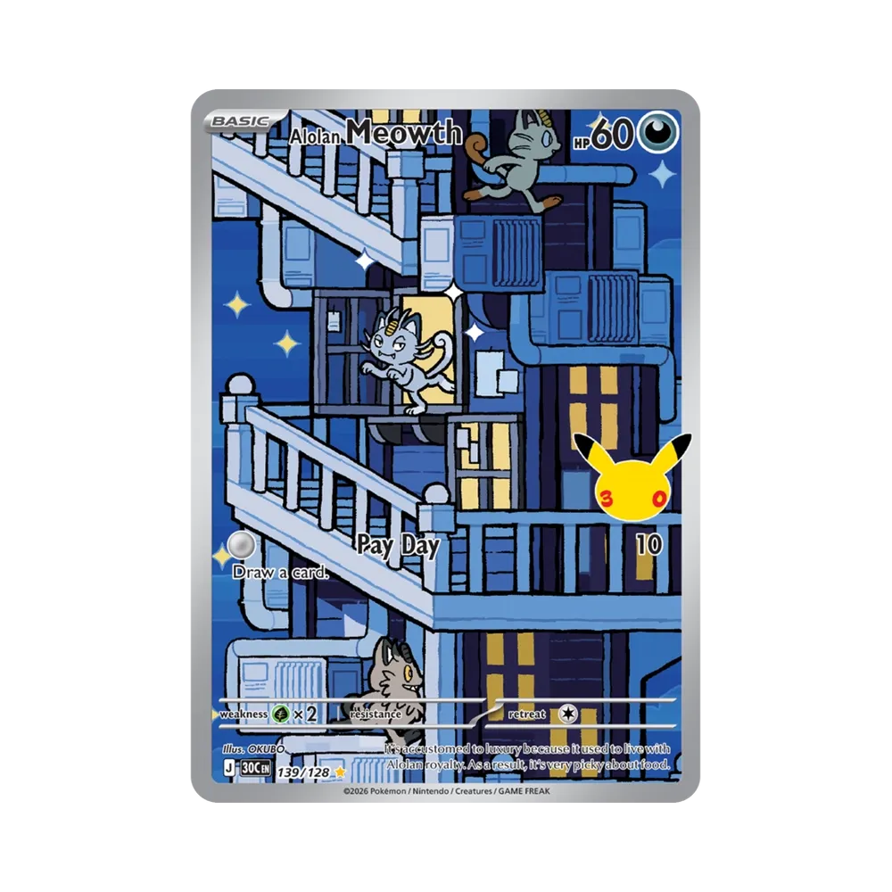 【Raw】 Alolan Meowth IR [30C EN 139/128]【English Version】(Elite Trainer Box"30th CELEBRATION