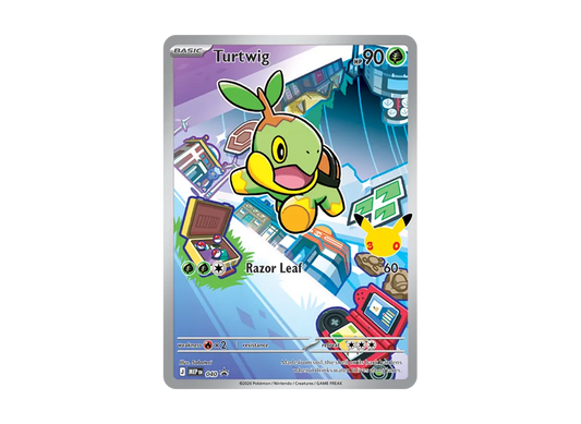 【Raw】 Turtwig P [MEP EN 040][English Version](MEGA Evolution"First Partner Illustration Collection Set Series 1
